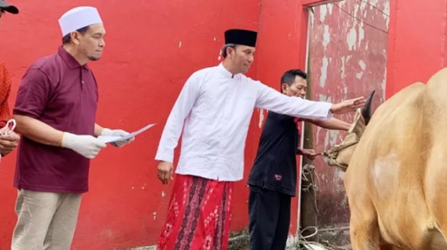 Edi Purwanto Serahkan Sapi Kurban